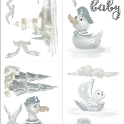 Transfer Decorativo · You Look Cute Baby · 88,5×58 cm en 4 hojas de Hokus Pokus