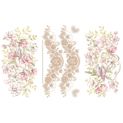 Transfer Decorativo · Love Birds · 94,5×60 cm en 6 hojas Hokus Pokus