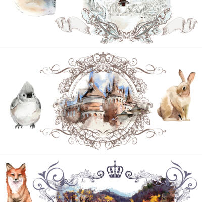 Transfer Decorativo · Seasons · 88,5×58 cm en 3 hojas de Hokus Pokus