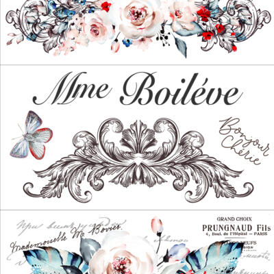 Transfer Decorativo · Fleura de Paris · 88,5×58 cm en 3 hojas de Hokus Pokus
