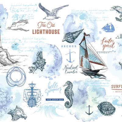Transfer Decorativo · The Old Lighthouse · 88,5×58 cm en 1 hoja de Hokus Pokus
