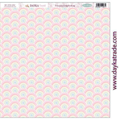 Tela para Scrapbooking 30,5×30,5cm – Fondo círculos arcoiris