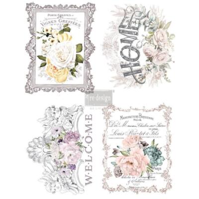 Transfer Decorativo · Floral Home · 4 diseños 27,9×38,1 cm Re-design