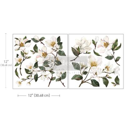 Transfer para muebles · Magnolia Garden · 2 hojas 30×30 cm Re-design