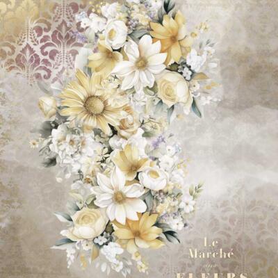 Papel de arroz 54x70cm La vie en fleurs Daisies I