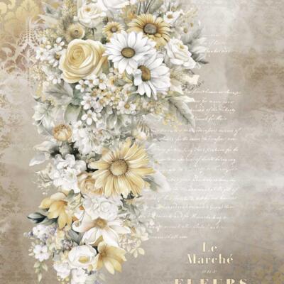 Papel de arroz 54x70cm La vie en fleurs Daisies IV