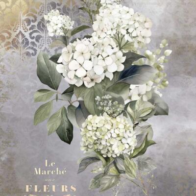 Papel de arroz 54x70cm La vie en fleurs Hydrangeas I