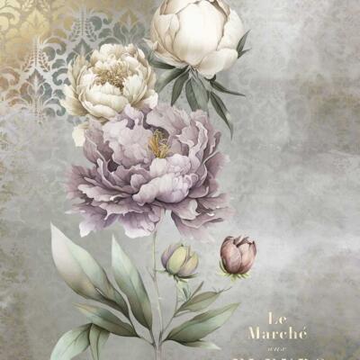 Papel de arroz 54x70cm La vie en fleurs Peonies I