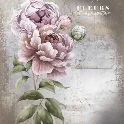 Papel de arroz 54x70cm La vie en fleurs Peonies III