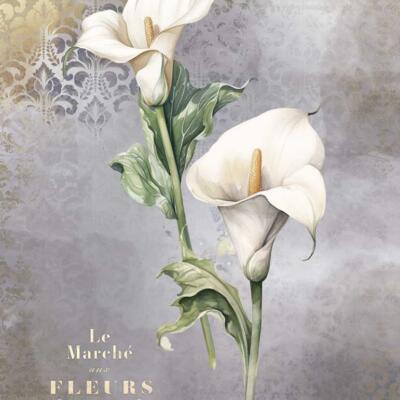 Papel de arroz 54x70cm La vie en fleurs Calla Lily I