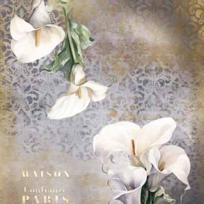 Papel de arroz 54x70cm La vie en fleurs Calla Lily II