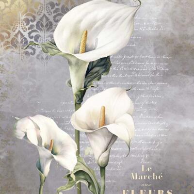 Papel de arroz 54x70cm La vie en fleurs Calla Lily IV