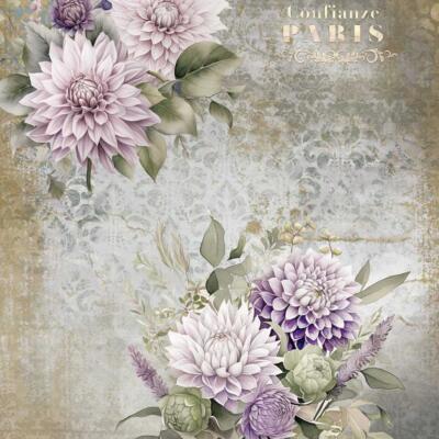 Papel de arroz 54x70cm La vie en fleurs Dahlias II