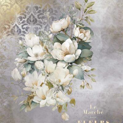 Papel de arroz 54x70cm La vie en fleurs Magnolias I
