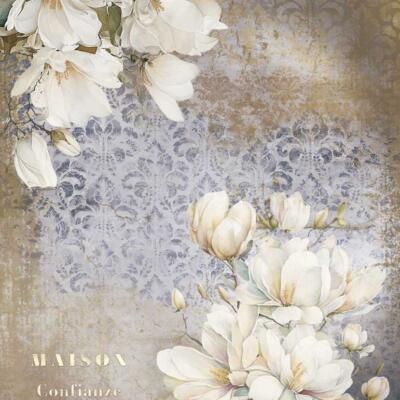 Papel de arroz 54x70cm La vie en fleurs Magnolias II