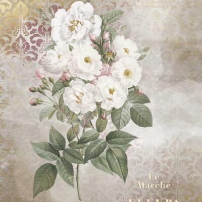 Papel de arroz 54x70cm La vie en fleurs Roses I