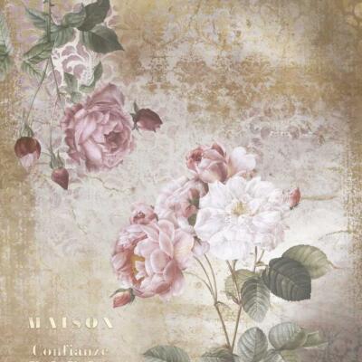 Papel de arroz 54x70cm La vie en fleurs Roses II