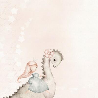 Lámina adhesiva Una de cuentos 08 Dinosauria A4