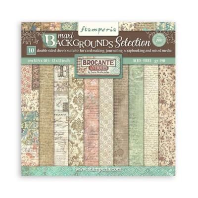 Scrapbooking Pad 10 sheets 30.5×30.5 cm fondos Brocante Antiques