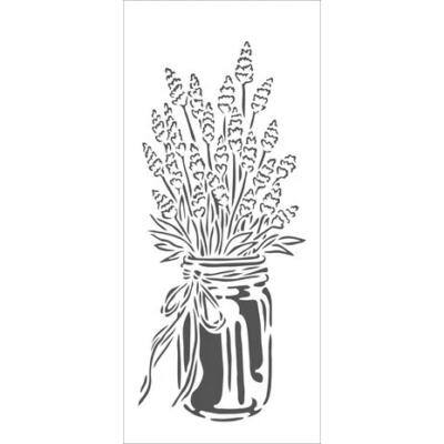 Plantilla fina de lavanda en frasco 10.16×22.86cm
