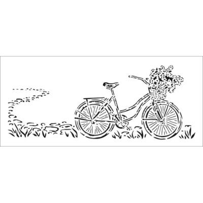 Plantilla fina 10.16x 22.86cm Pretty Bicycle