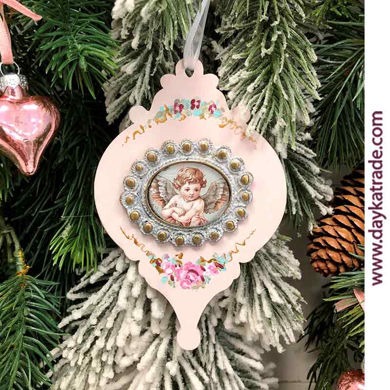 Mini bola de navidad con camafeo 4 Mini bola de navidad con camafeo - Imagen 2