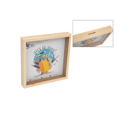 Cuadro hucha 25x25x4cm
