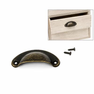Tirador forma concha oro viejo 5×2.1cm (unidad)