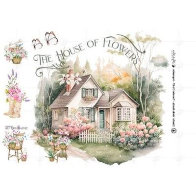 Transfer DTF textil · Casa de las Flores · A4 · Luz de Luna