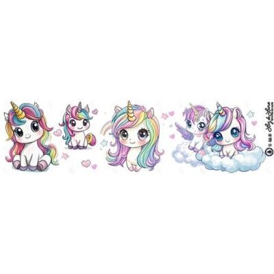 Transfer Cerámica Unicornios