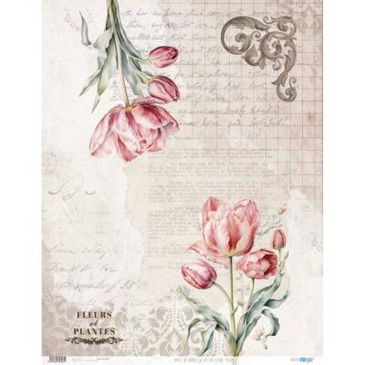 Papel arroz 54×70 cm 25-30 gr La Vie En Fleurs Tulips I