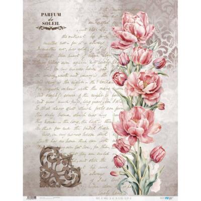 Papel arroz 54×70 cm 25-30 gr La Vie En Fleurs Tulips IV