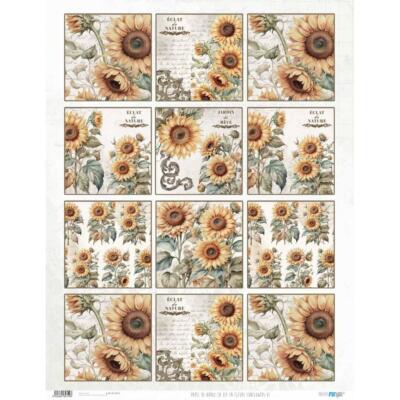 Papel arroz 54×70 cm 25-30 gr La Vie En Fleurs Sunflowers VI