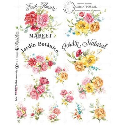 Transfer DTF textil · Ramos Rosas GR65 · A4