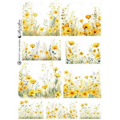 Transfer DTF textil · Florecitas Amarillas · A4