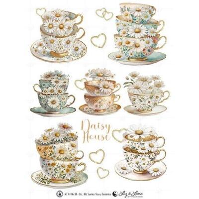 Transfer DTF textil · Tazas Daisy House · A4 · Luz de Luna