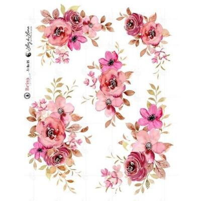 Transfer DTF textil · Ramos Rosas 05 · A4