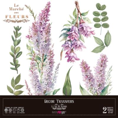 Transfer decorativo · Lilacs · 2 hojas de 30×30 cm PFY