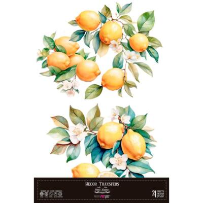 Transfer decorativo · Limones · 4 hojas de 60×90 cm PapersForYou