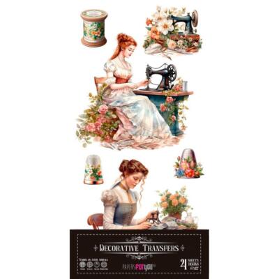 Transfer Decorativo · Sewing· 4 hojas de 15×30 cm PapersForYou