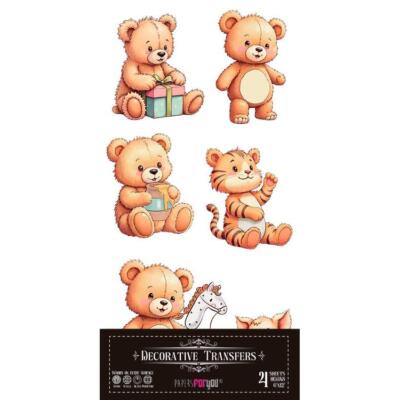 Transfer decorativo · Happy Birthday · 4 hojas de 15×30 cm PapersForYou