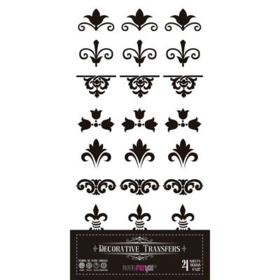 Transfer Decorativo · Ornamental · 4 hojas de 15×30 cm PapersForYou