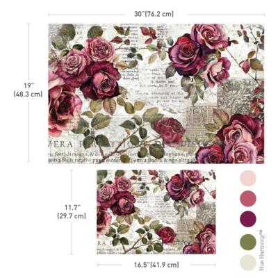 Decoupage Fiver set dos papeles Crimson Elegance