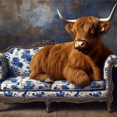 Papel arroz Highland Cow-ture A2 Dixie Belle