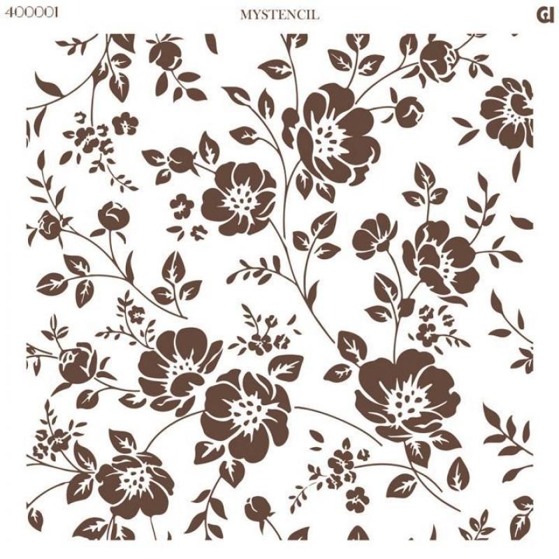 Plantilla Mystencil 30X30cm. Melodia Floral 2 Plantilla Stencil Melodia Floral