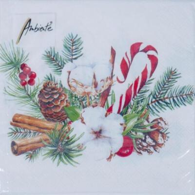 Servilleta 33X33cm. Unidad –  Christmas Arrangement