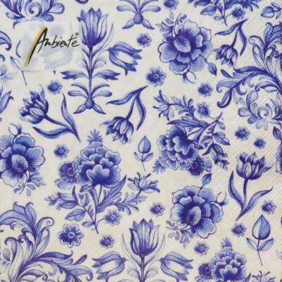 Servilleta 33X33cm. Unidad – Delft Blue Flowers