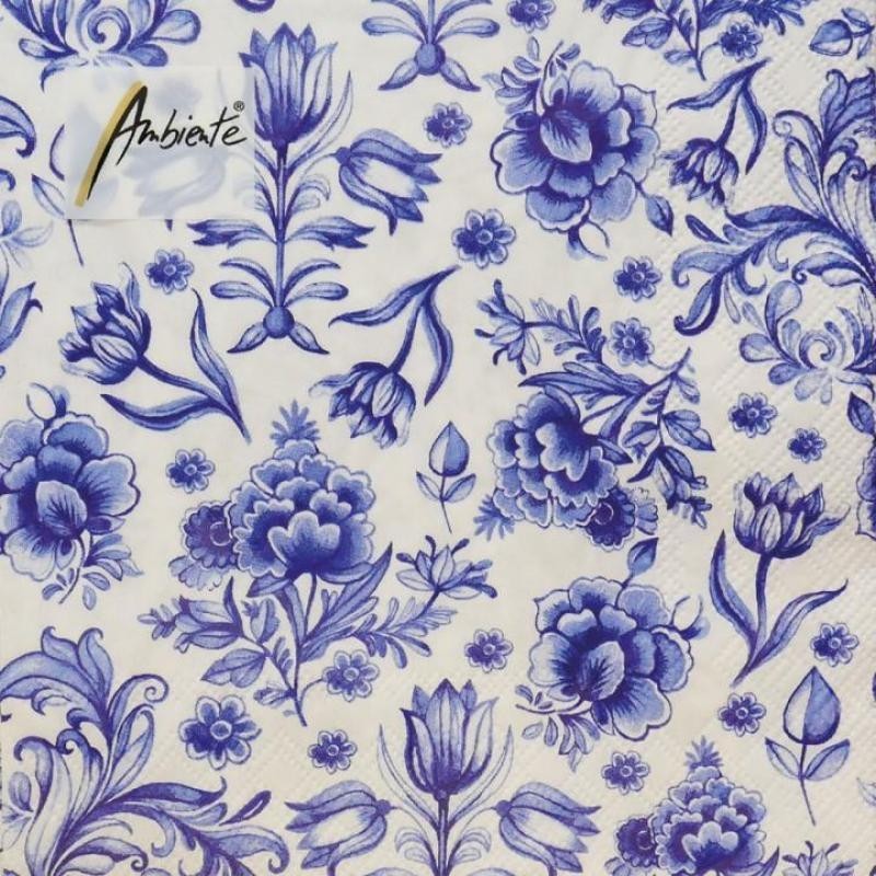 Servilleta Delft Blue Flowers