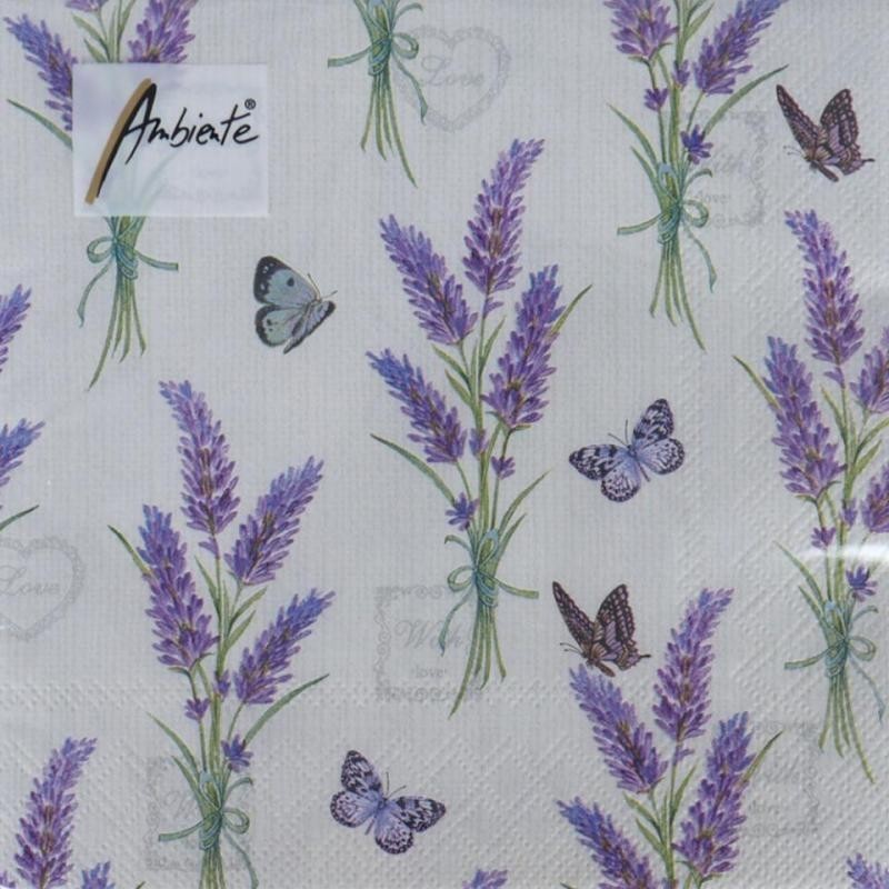Servilleta Lavender With Love Cream