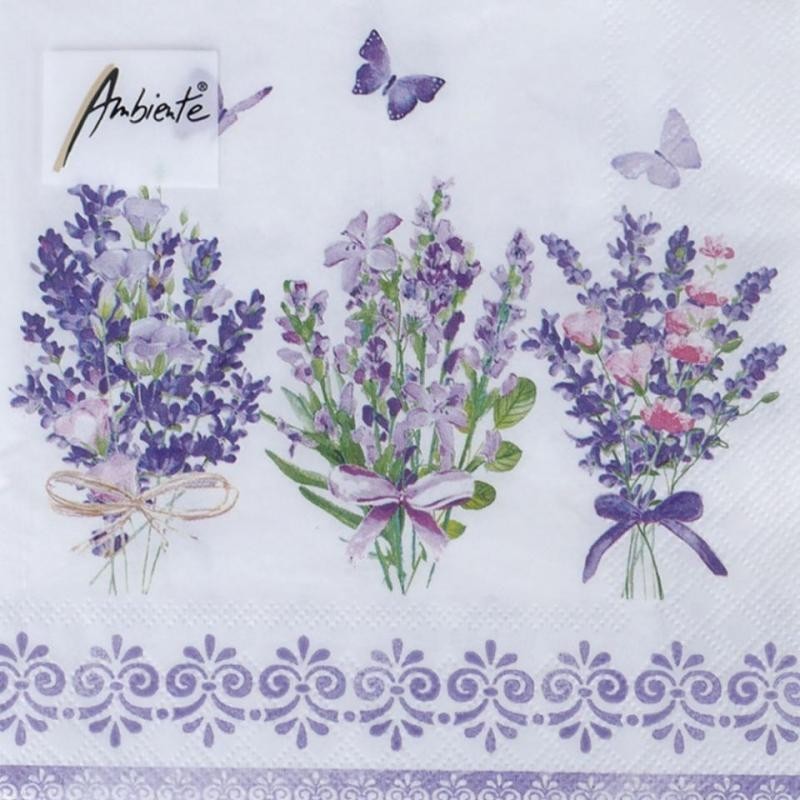 Servilleta Lovely Lavender White